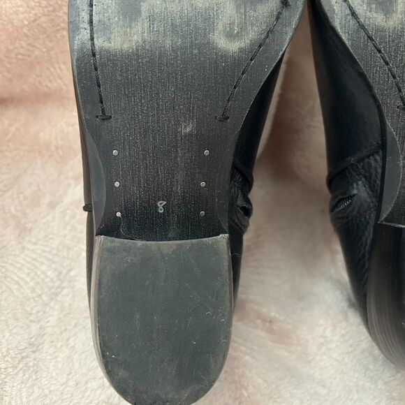 Sam Edelman Black Leather Heeled Ankle Boots - Picture 9 of 13